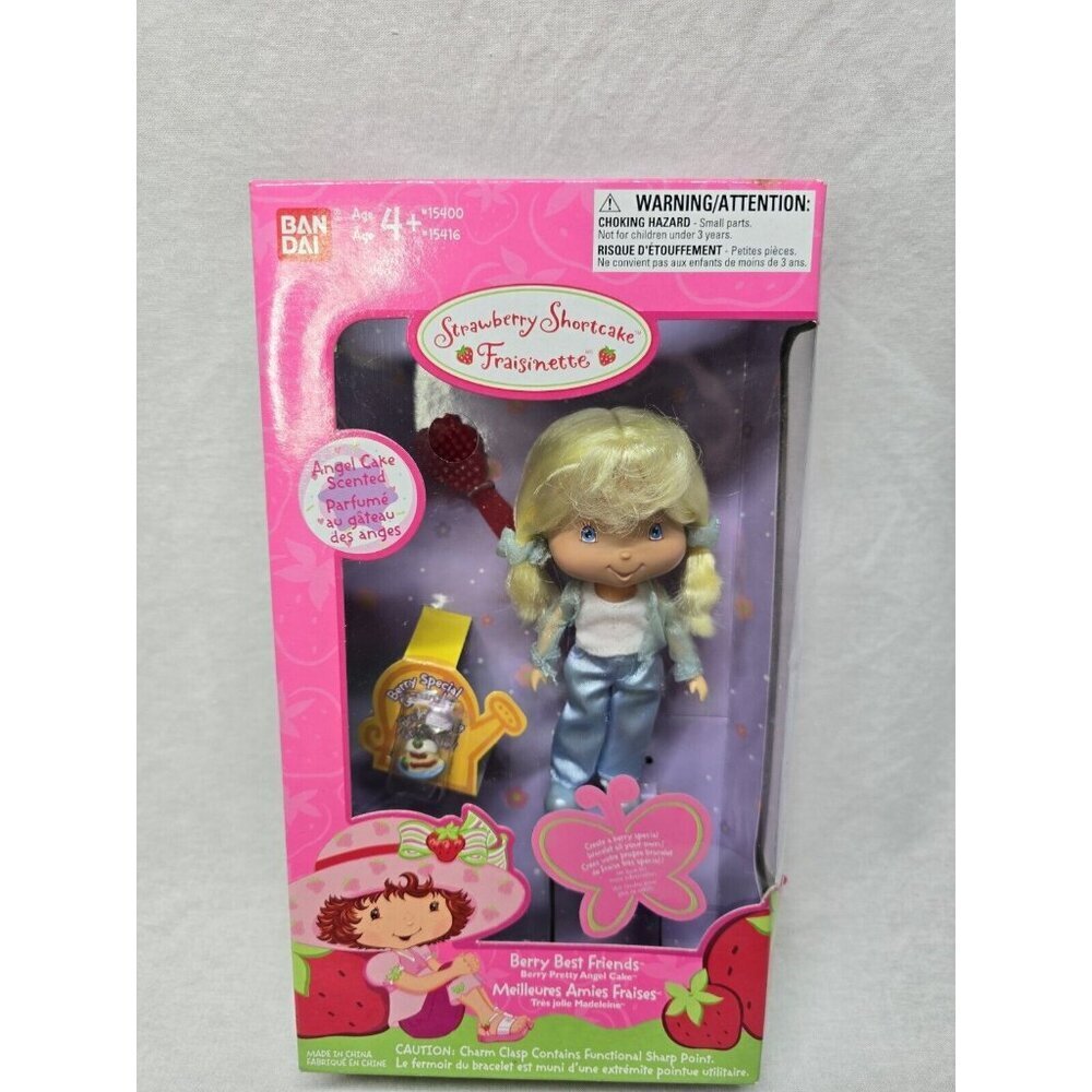 Vintage Strawberry Shortcake Berry Best Friends ANGEL CAKE Bandai Charm 2003